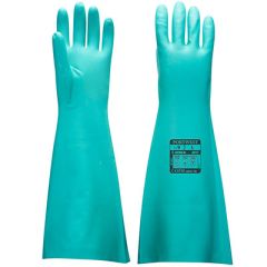 Chemical Protection Nitrile Gauntlet Gloves - Ex Length