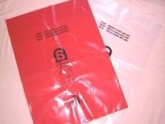 100 Red / Clear Asbestos Bags