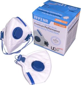 Ultimate Valved Fold Flat Disposable FFP2 Masks - Pack of 10 - (UCI-UCF-P2V)